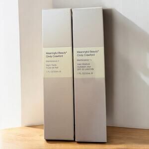 Meaningful Beauty Cindy Crawford Maintenance 1+ & 2 Night Fluid NOS Set